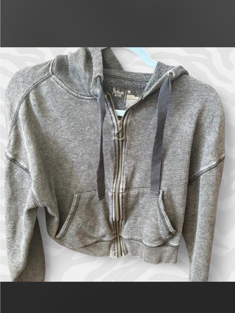 flirtitude Grey Full-Zip Hooded Jacket